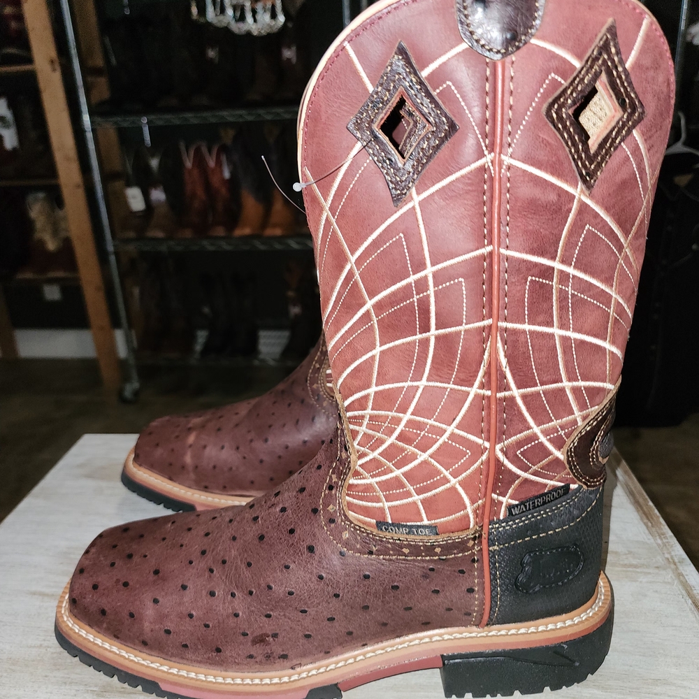 Justin Boots Men's Brown and Black Western Boots